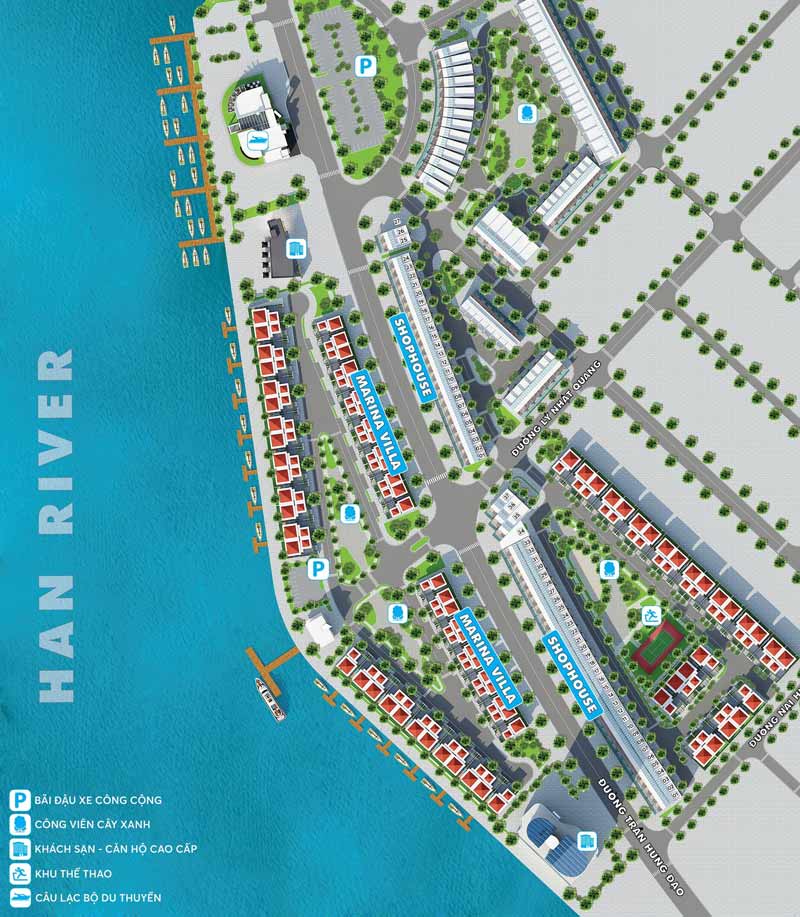 Marina Complex Đà Nẵng - Bến Du Thuyền 5* 12 mặt bằng marina complex