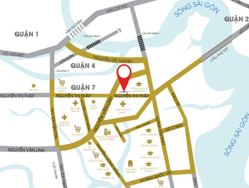 Căn Hộ Southgate Tower Quận 7 - Chính Sách 15 Vị trí dự án South Gate Tower Q7