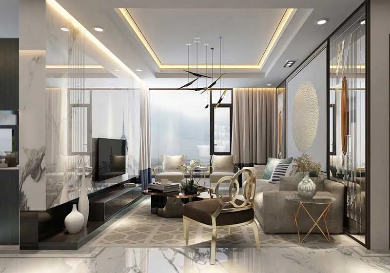 Không gian Phòng Khách căn hộ Sunshine City Q7