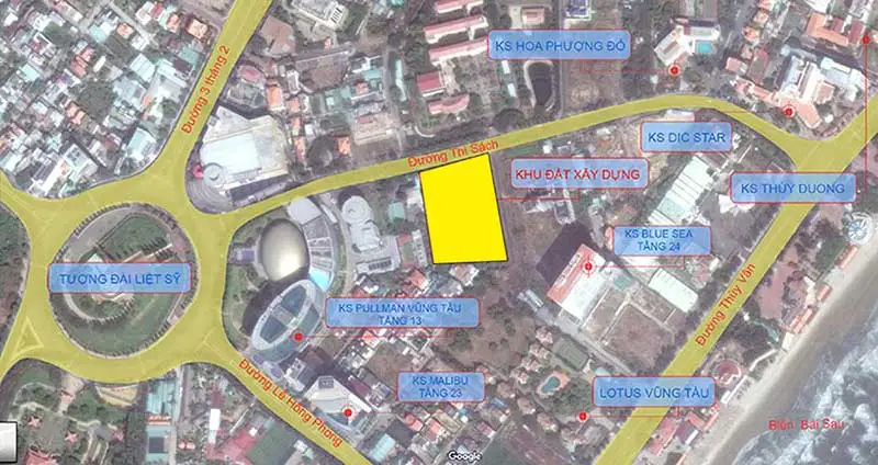 du an can ho du lich the song vung tau - The Sóng Vũng Tàu Vị trí The Sóng Vũng Tàu