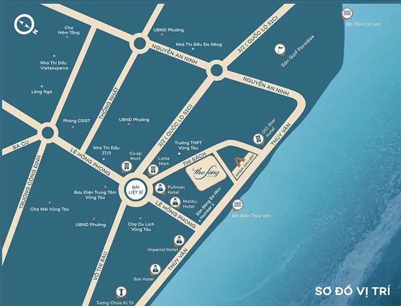 du an can ho du lich the song vung tau - The Sóng Vũng Tàu Vị trí The Sóng Vũng Tàu