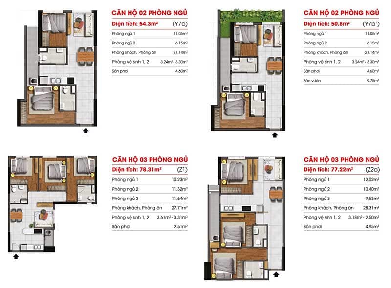 Marina Tower Bình Dương 14 Thiết Kế Căn Hộ Marina Tower