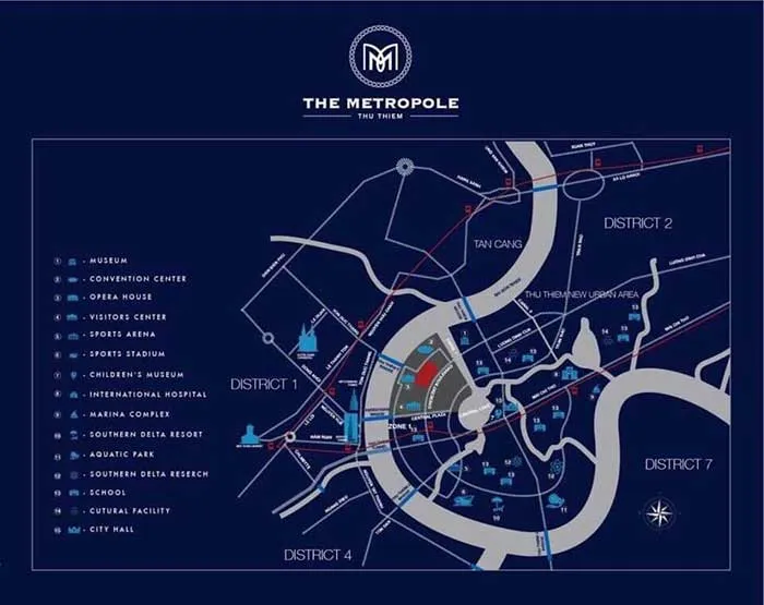 du an can ho the metropole thu thiem quan xem - The Metropole Thủ Thiêm Vị trí dự án The Metropole Thủ Thiêm