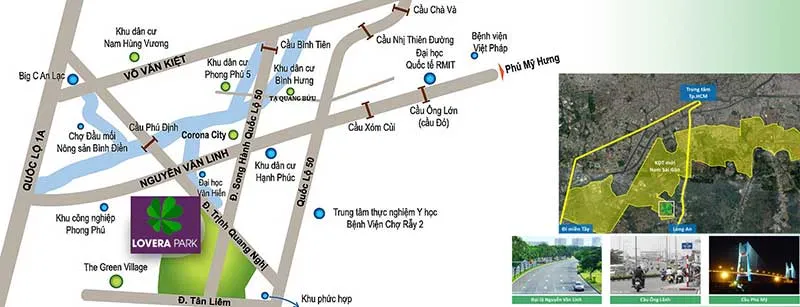 lovera park binh chanh – noi cuoc song ven tron - Lovera Park Bình Chánh Vị trí lovera park