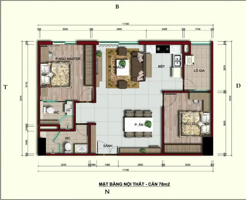 du an can ho cosmo city quan xem bang gia chinh - Cosmo City Mặt bằng căn hộ Cosmo city