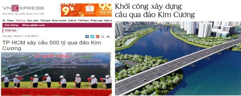 Khởi công xây cầu qua đảo Kim Cương