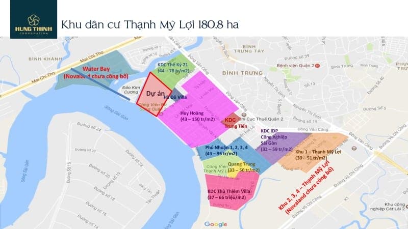 Bản đồ quy hoạch khu dân cư Thạnh Mỹ Lợi quận 2