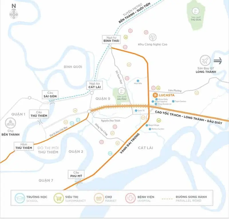 LUCASTA KHANG ĐIỀN 2 Vị trí Biệt thự Khang Điền