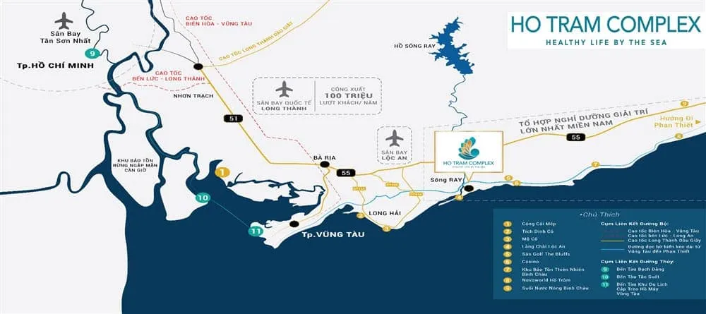 du an ho tram complex khu phuc hop can - Hồ Tràm Complex Vị trí dự án Hồ Tràm Complex
