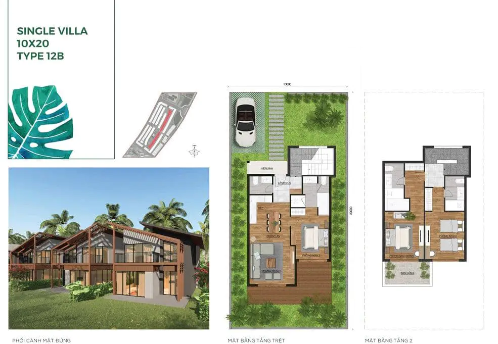 single villa x e - NovaWorld Hồ Tràm Mặt bằng nhà chi tiết tại dự án Novaworld Hồ Tràm