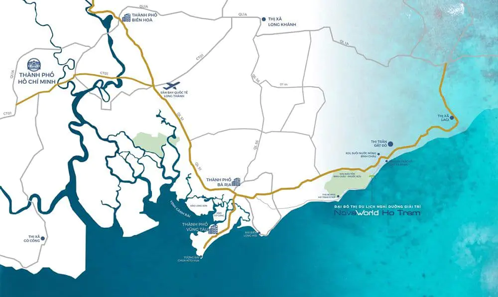 vi tri du an novaworld ho tram baria vung tau - NovaWorld Hồ Tràm Vị trí dự án Nowvaworld Hồ Tràm Bình Châu