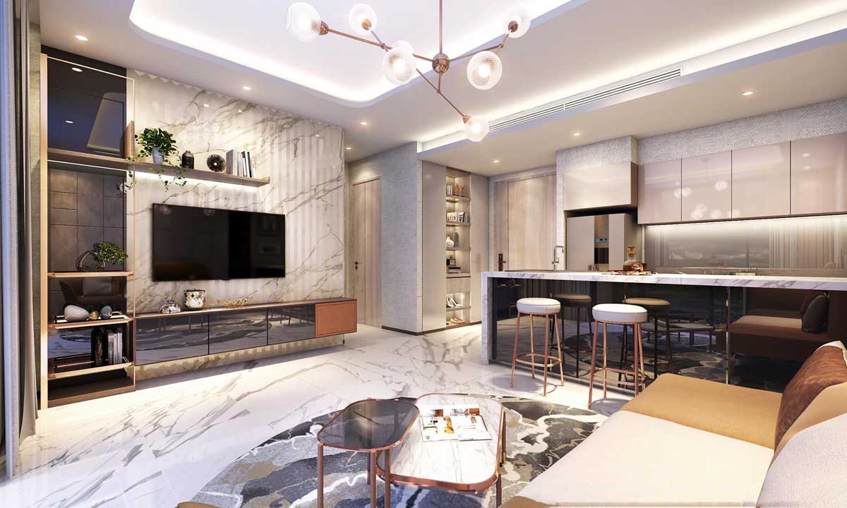 phong khach can ho thao dien green towers quan 2 - Thảo Điền Green Towers Quận 2