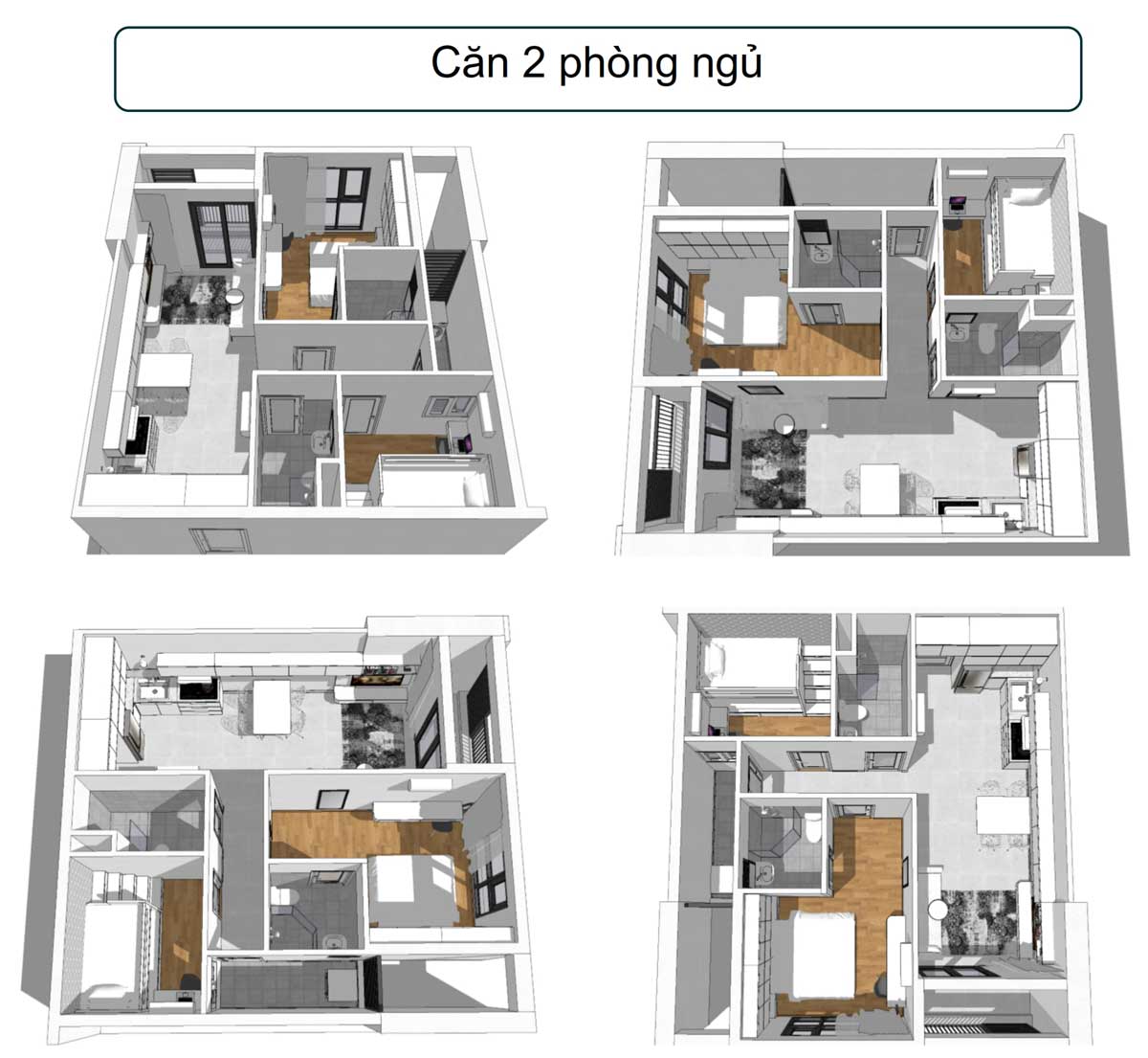 PHÚC ĐẠT TOWER thiet ke can ho 2 phong ngu phuc dat tower - PHÚC ĐẠT TOWER