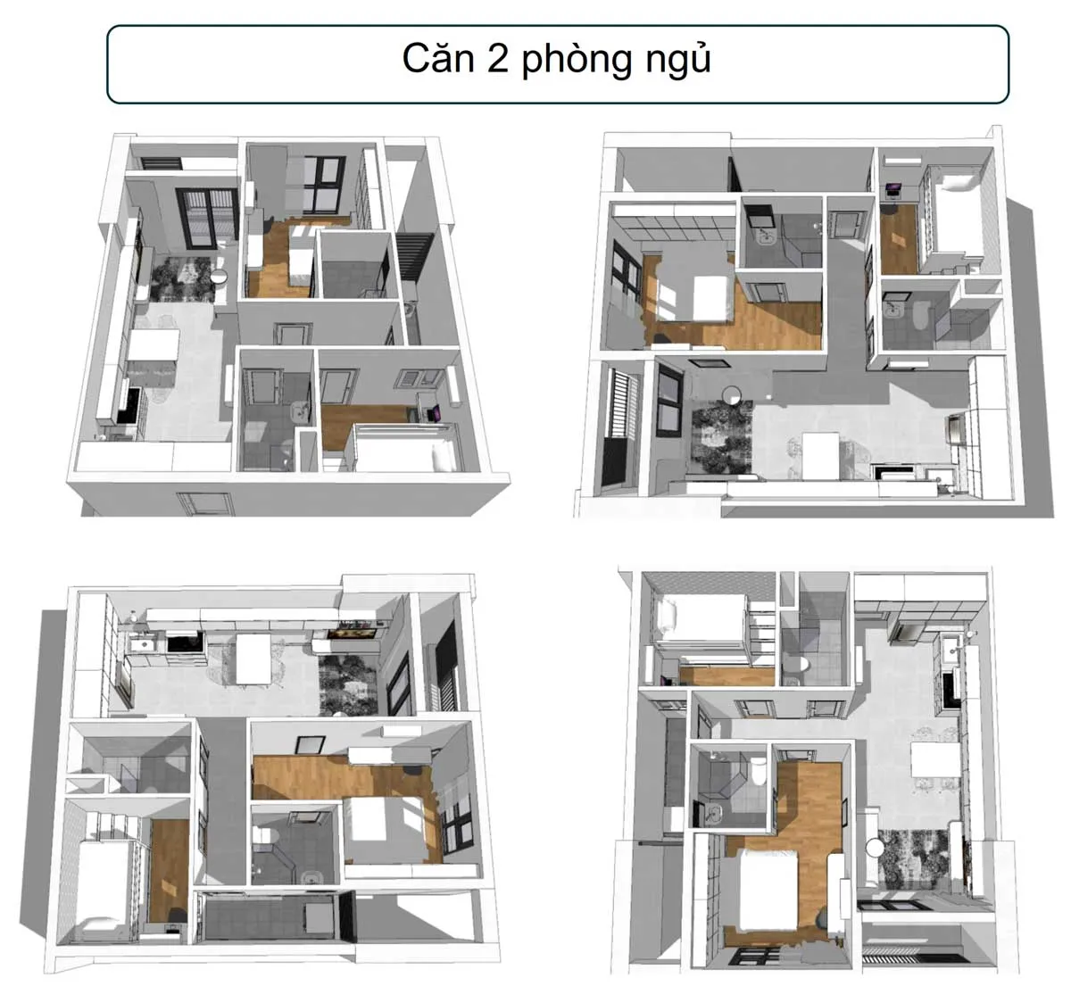 PHÚC ĐẠT TOWER thiet ke can ho 2 phong ngu phuc dat tower - PHÚC ĐẠT TOWER