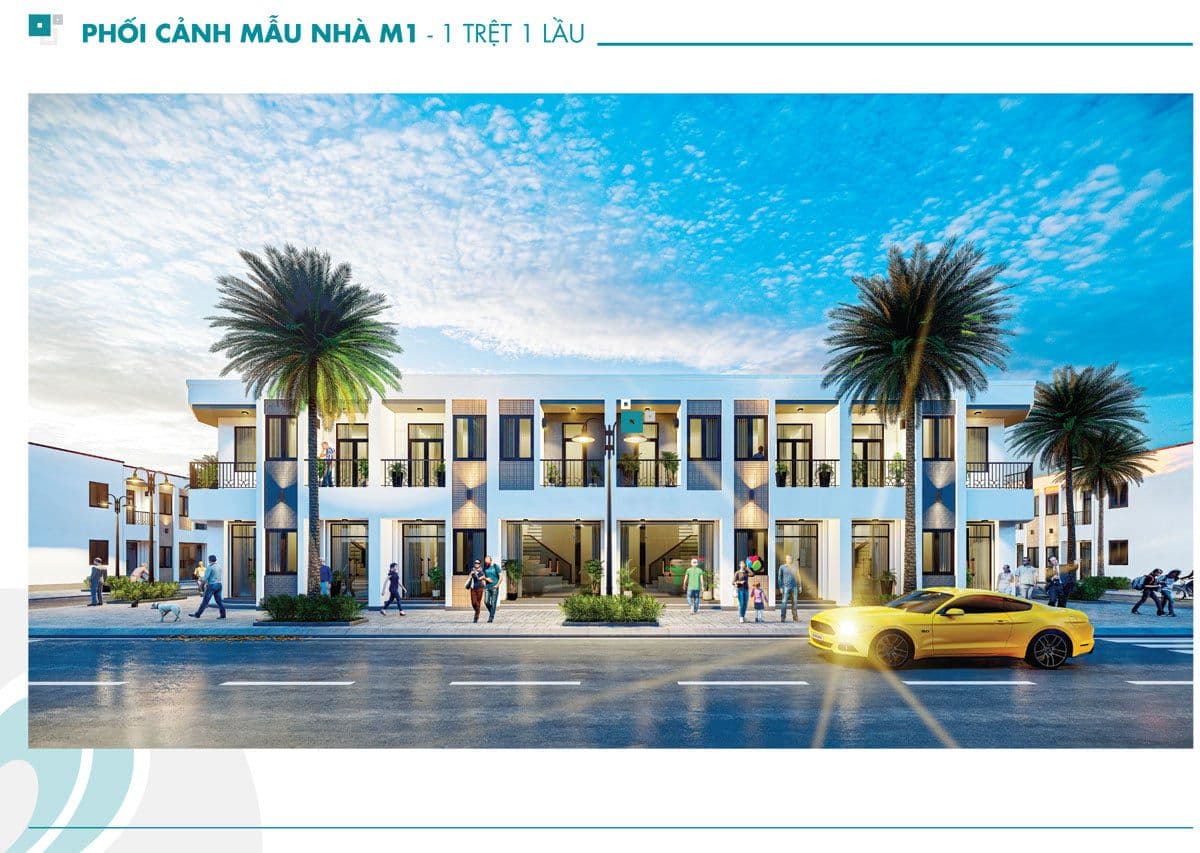 Dự Án Nhà Phố The Hestia Riverside Residence Long An Phối Cảnh Mẫu Nhà M1 1 Trệt 1 Lầu - Dự Án Nhà Phố The Hestia Riverside Residence Long An