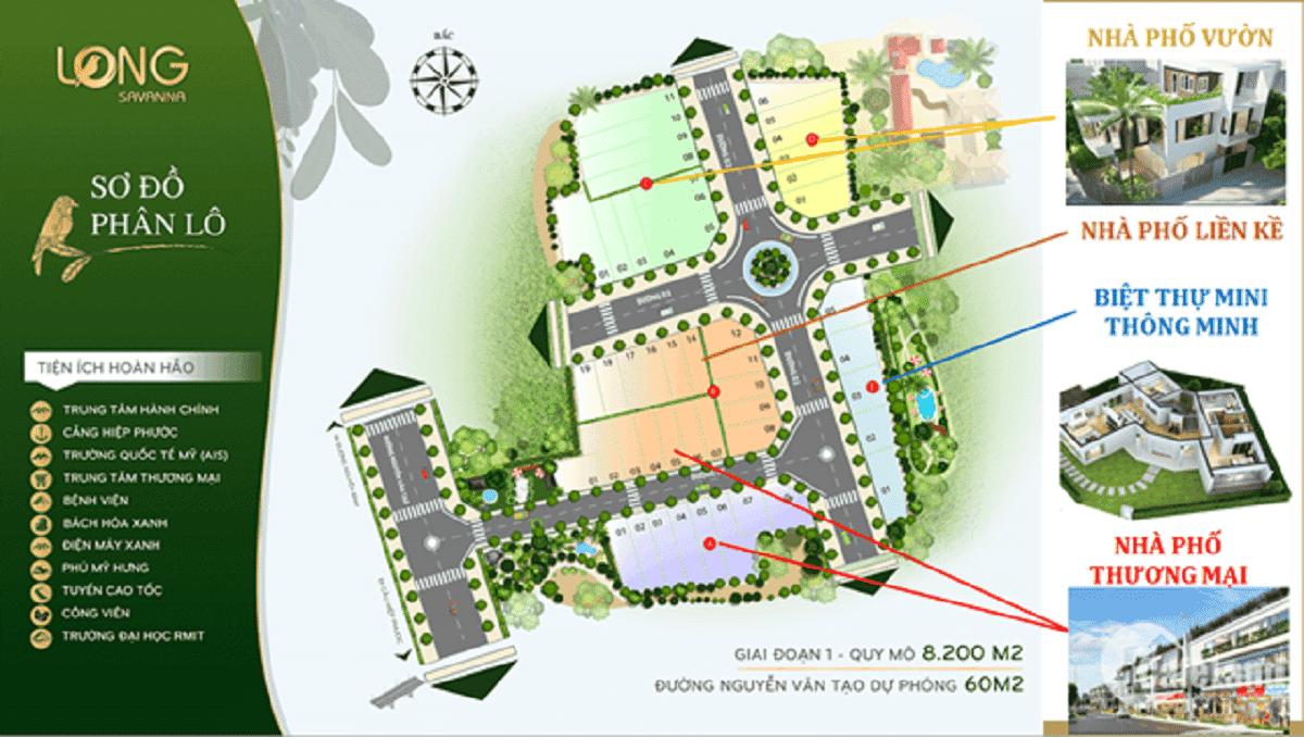 LONG SAVANNA NHÀ BÈ 20 Sơ đồ phân lô Long Savanna - DỰ ÁN ĐẤT NỀN LONG SAVANNA NHÀ BÈ