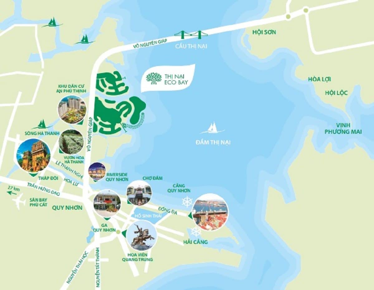 Thị Nại Eco Bay 4 Vị Trí Dự Án Thị Nài Eco Bay So Với Các Danh Lam Thắng Cảnh Khác - Dự Án Khu Du Lịch Thị Nại Eco Bay Quy Nhơn