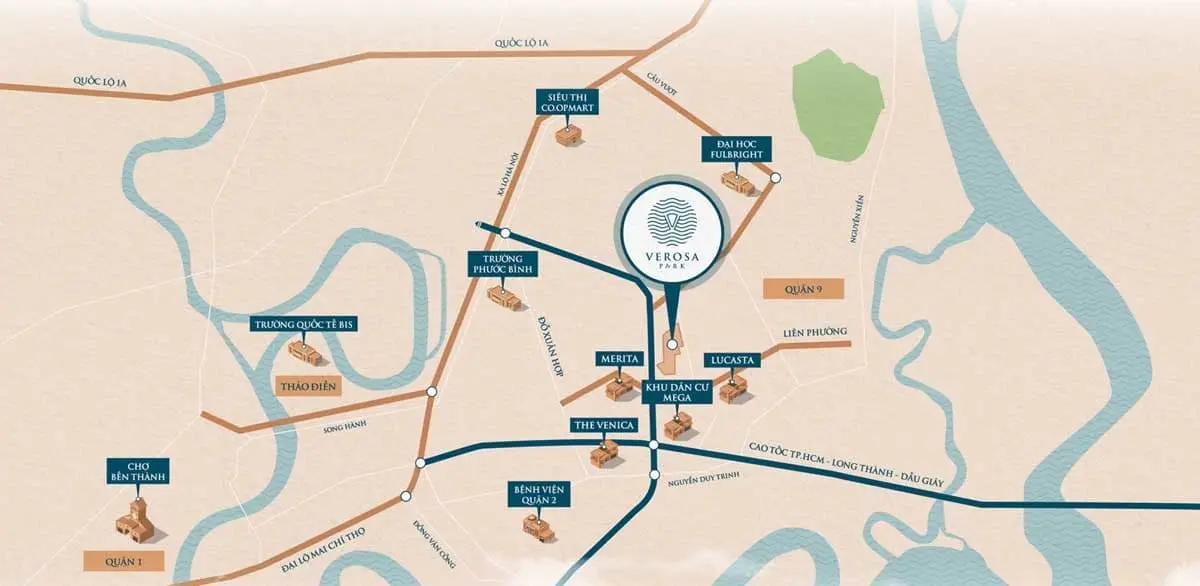 vi tri du an verosa park quan - VEROSA PARK QUẬN 9 vi tri du an verosa park quan 9 - DỰ ÁN NHÀ PHỐ BIỆT THỰ VEROSA PARK QUẬN 9