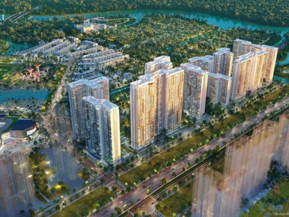 Phối cảnh tổng thể dự án căn hộ chung cư Masteri Centre Point Quận 9 Đường Nguyễn Xiển chủ đầu tư Masterise Homes