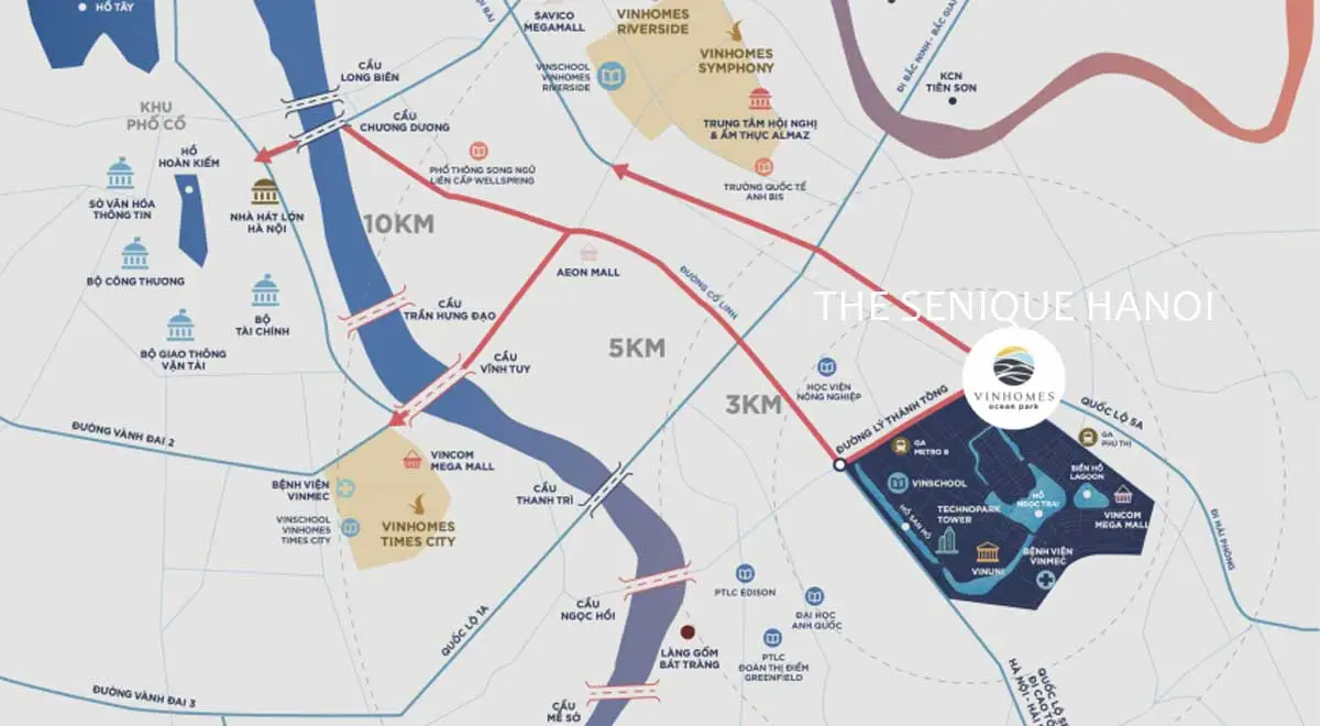 The Senique Hanoi 1 Vị trí The Senique Hanoi
