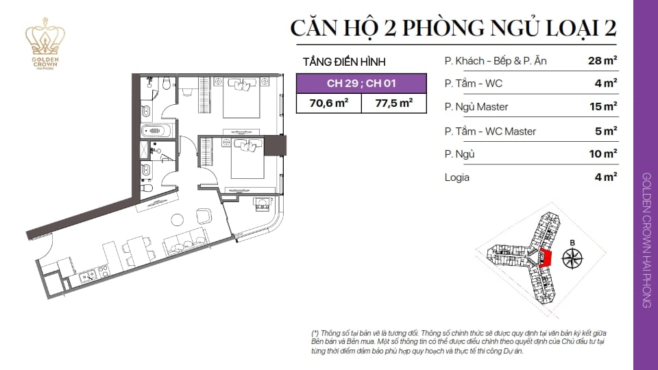 Thiet ke Can ho Golden Crown 1 - Golden Crown Hải Phòng