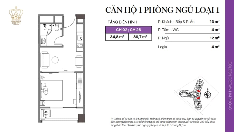 Thiet ke Can ho Golden Crown 12 - Golden Crown Hải Phòng