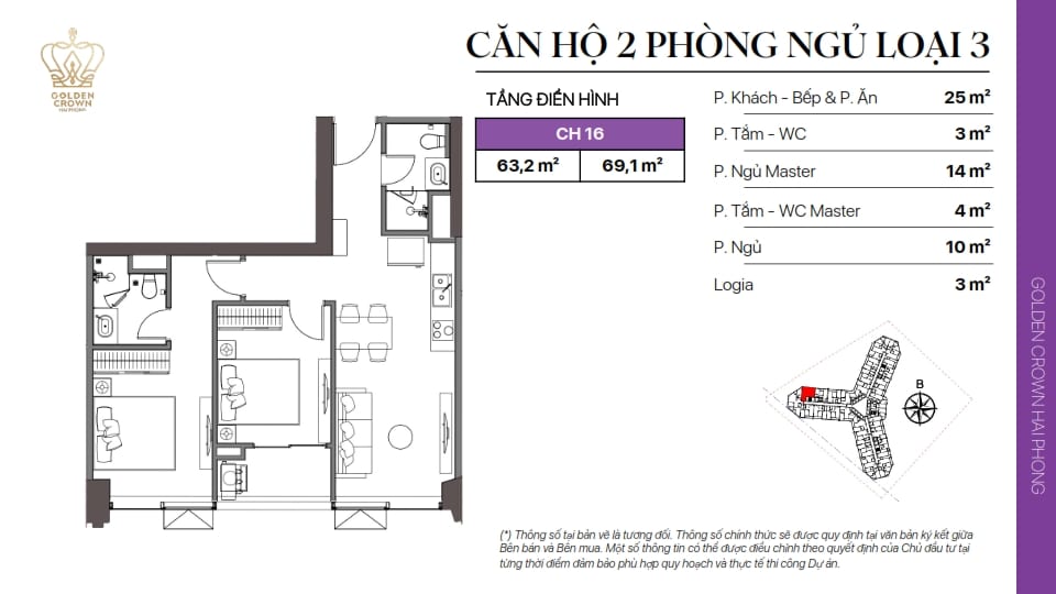 Thiet ke Can ho Golden Crown 3 - Golden Crown Hải Phòng