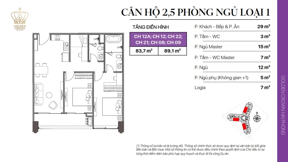 Thiet ke Can ho Golden Crown 4 - Golden Crown Hải Phòng