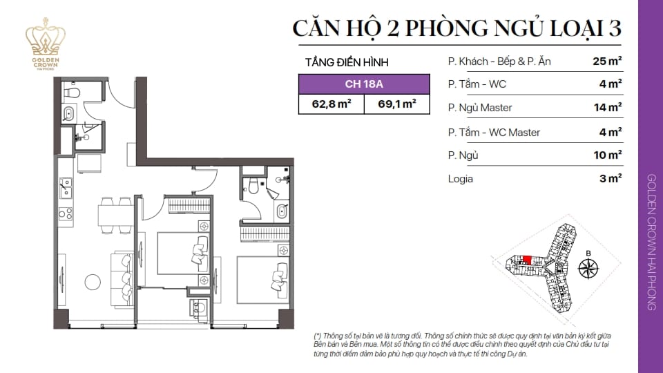 Thiet ke Can ho Golden Crown 2 - Golden Crown Hải Phòng