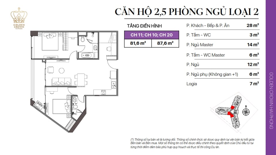 Thiet ke Can ho Golden Crown 5 - Golden Crown Hải Phòng