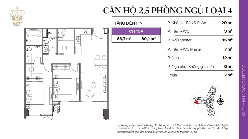 Thiet ke Can ho Golden Crown 7 - Golden Crown Hải Phòng