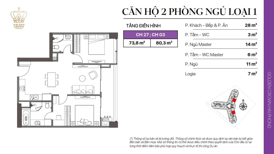 Thiet ke Can ho Golden Crown 14 - Golden Crown Hải Phòng