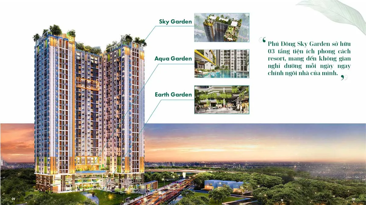 PHÚ ĐÔNG SKY GARDEN 5 Phú Đông Sky Garden sở hữu 3 tầng tiện ích