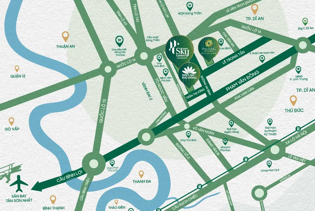 PHÚ ĐÔNG SKY GARDEN 4 Vị trí Dự án Căn hộ Phú Đông Sky Garden Bình Dương