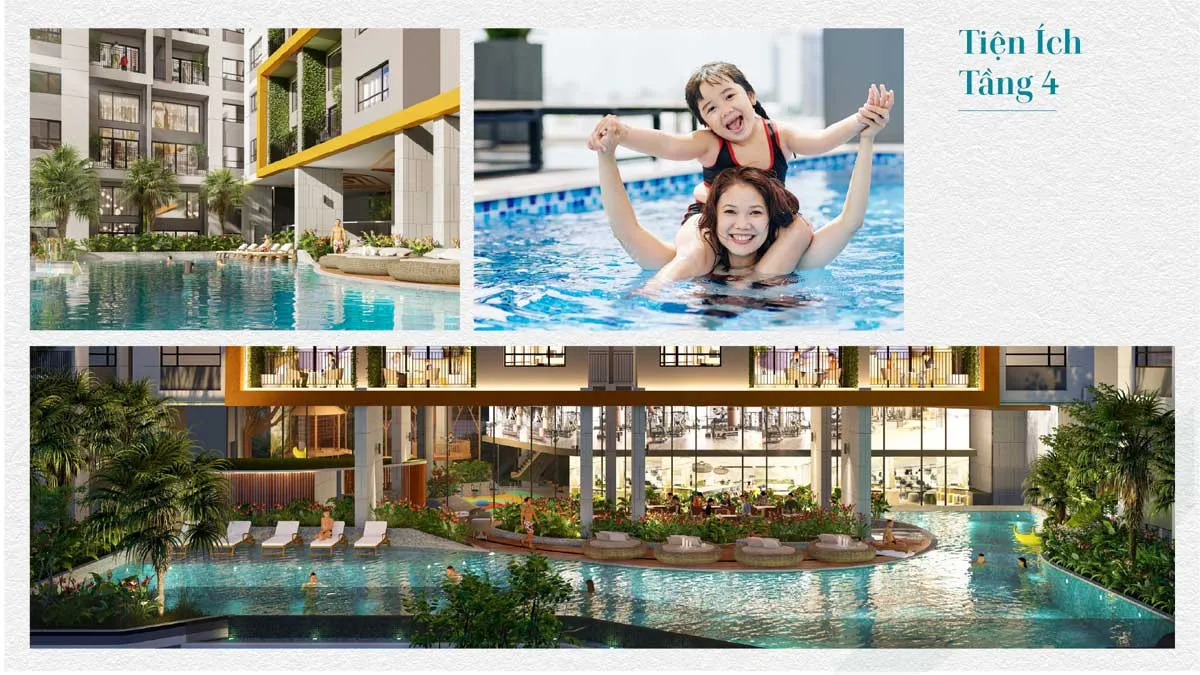 PHÚ ĐÔNG SKY GARDEN 13 Tiện ích hồ bơi tầng 4 Dự án Căn hộ Phú Đông Sky Garden Bình Dương