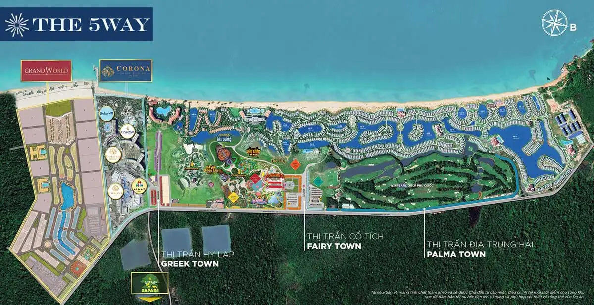 The 5Way Phú Quốc 6 Mặt bằng Dự án Căn hộ The 5Way Phú Quốc
