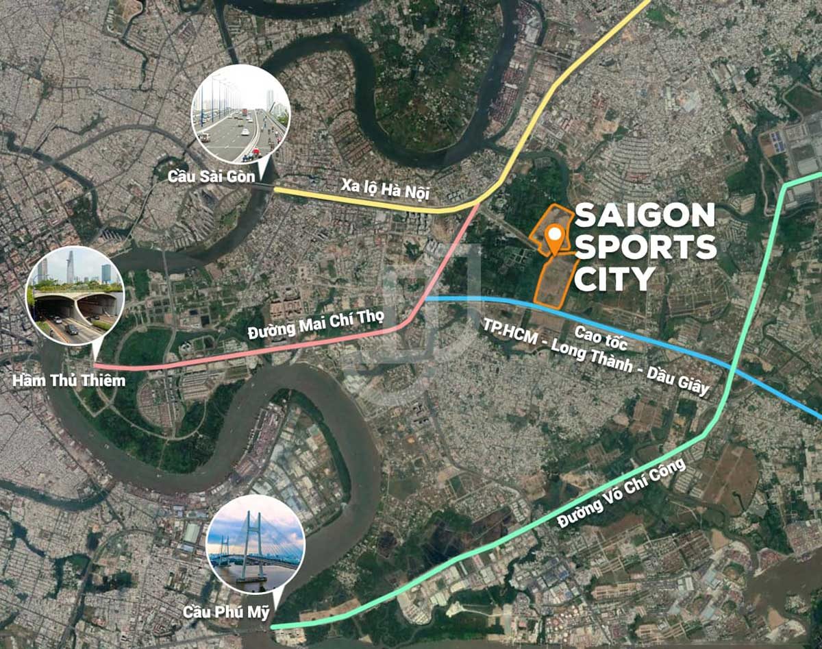 Vị trí Dự án Saigon Sports City Quận 2