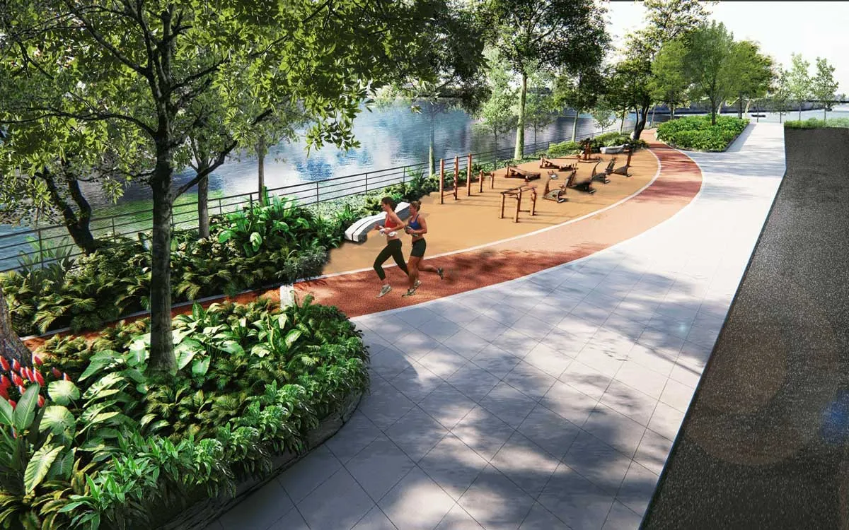 SAIGON SPORTS CITY QUẬN 2 7 Đường chạy bộ ven Sông tại Saigon Sports City