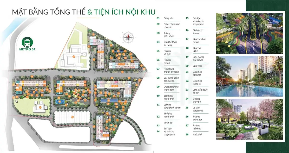 PICITY CENTRAL PARK 3 Hệ thống tiện ích nội khu Căn hộ Picity Central Park