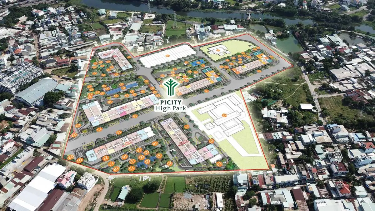 PICITY CENTRAL PARK 7 Mặt bằng Tổng thể Khu Căn hộ Picity Central Park
