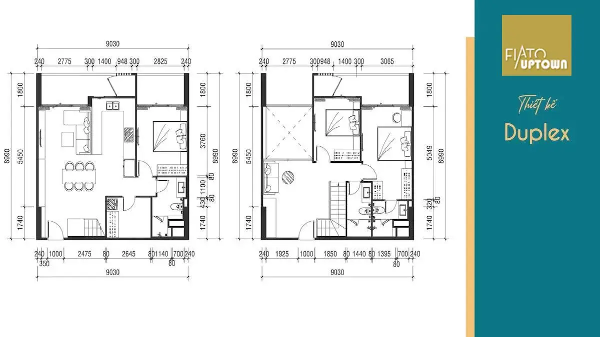 Fiato Uptown thiet ke can ho Duplex fiato uptown - Fiato Uptown