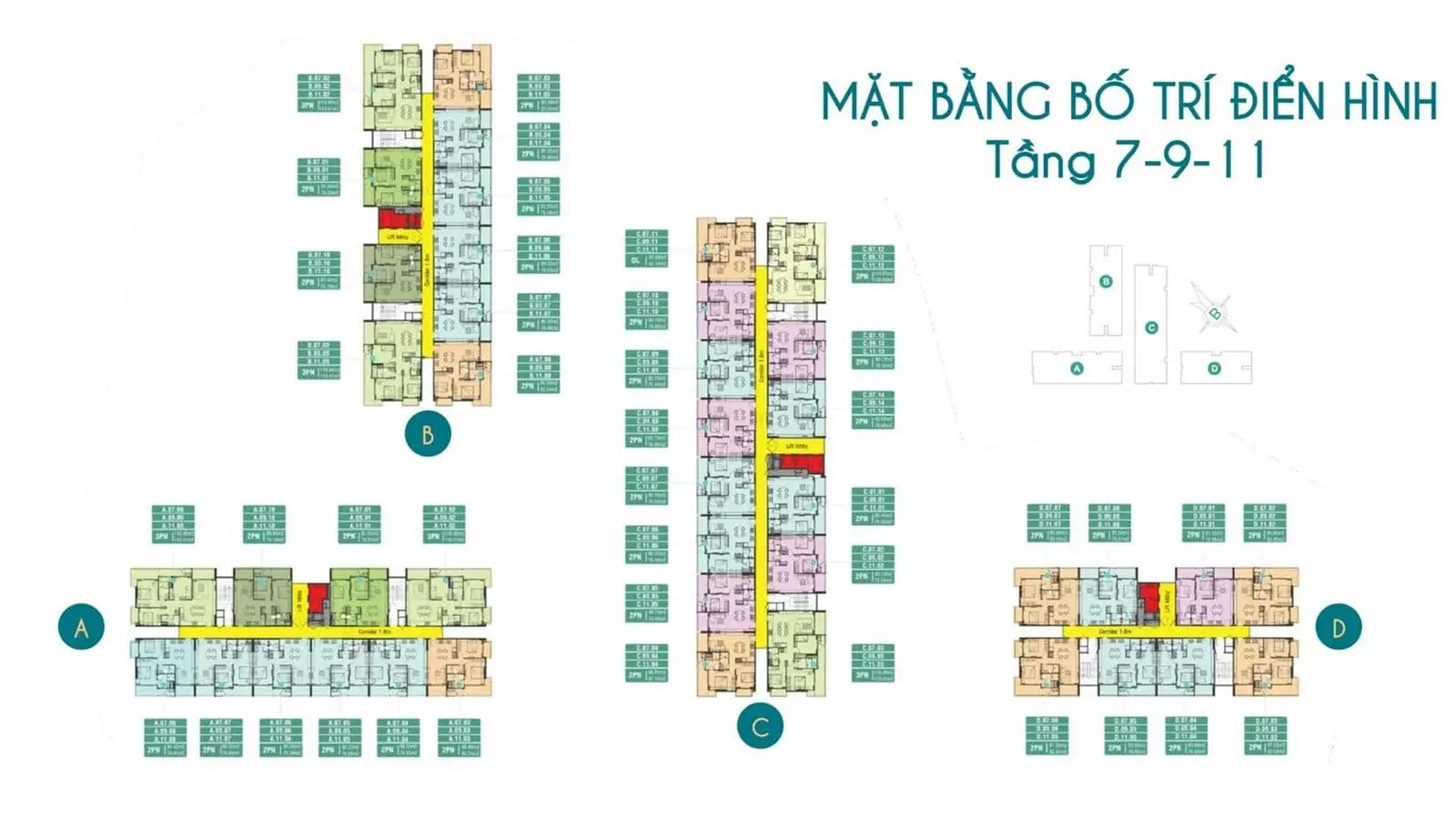 Fiato Uptown 5 Mặt bằng Tầng điển hình Dự án Fiato Uptown Thủ Đức