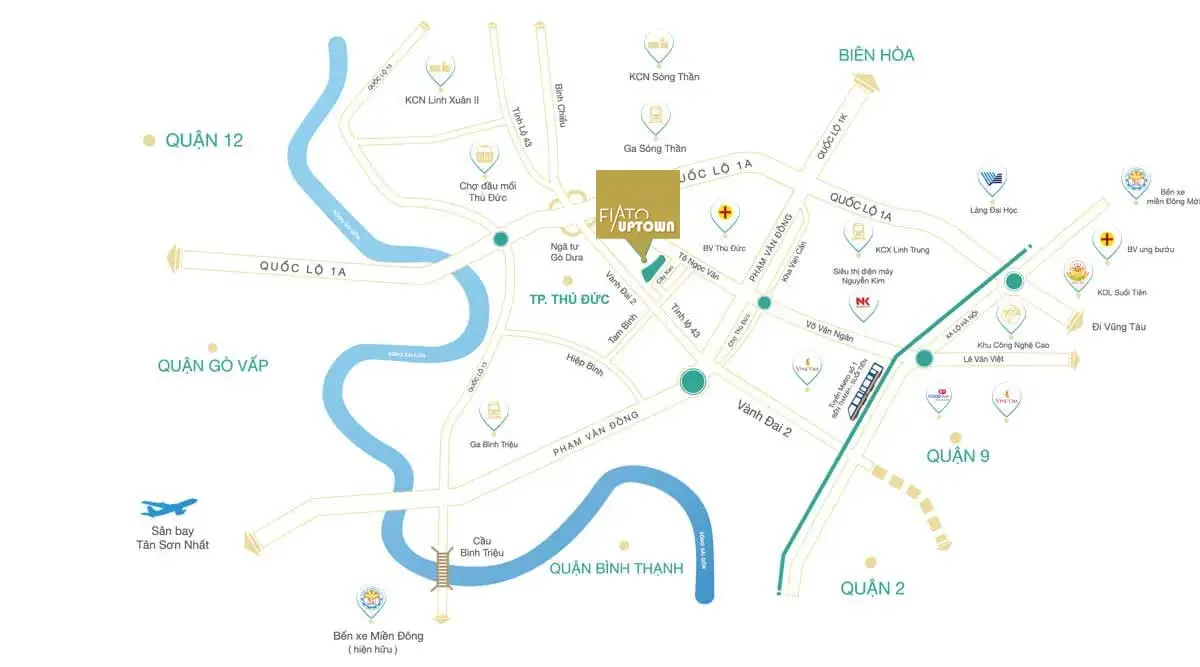 Fiato Uptown 2 Vị trí Dự án căn hộ FIATO Uptown Thủ Đức