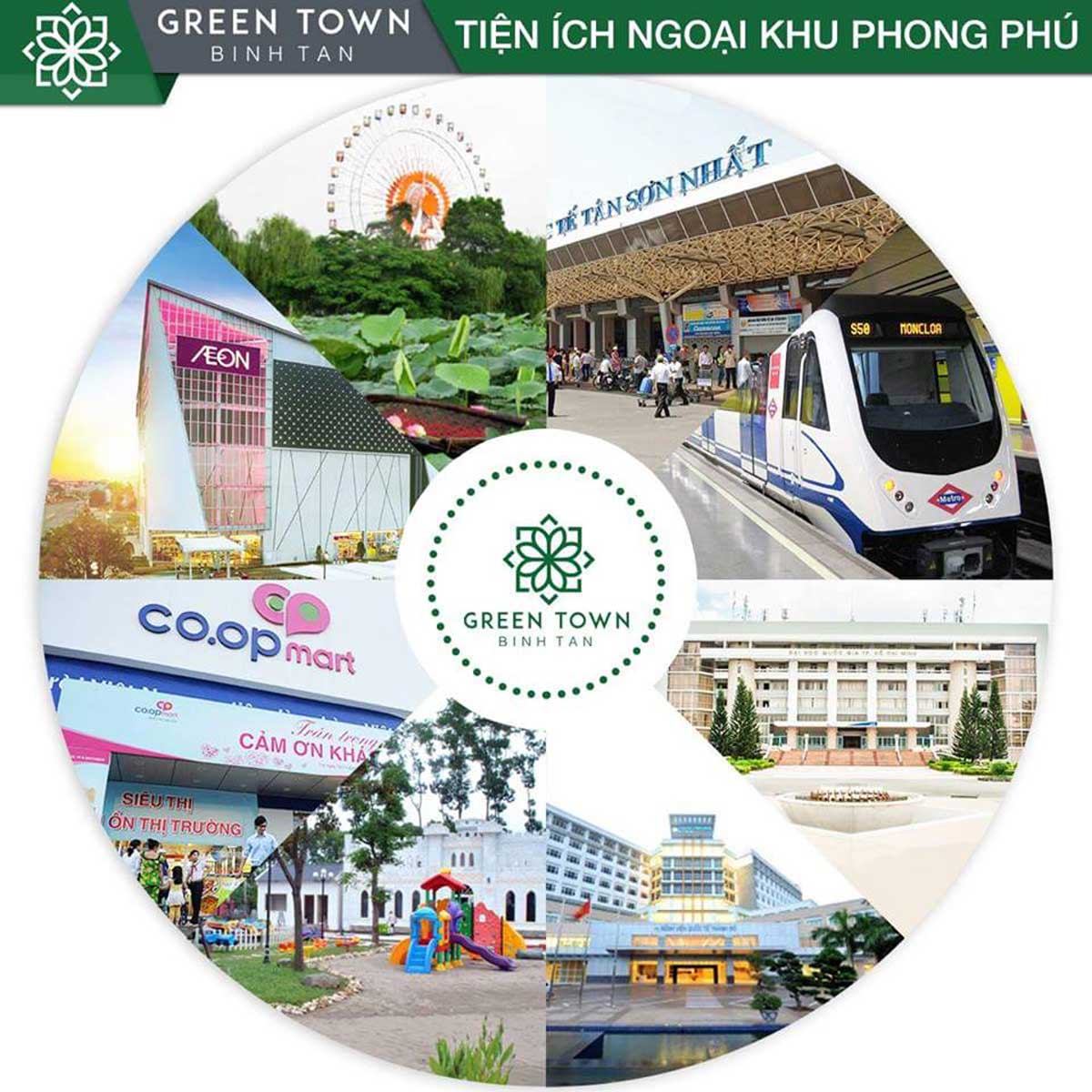 Tiện ích ngoại khu Dự án Căn hộ Green Town Bình Tân