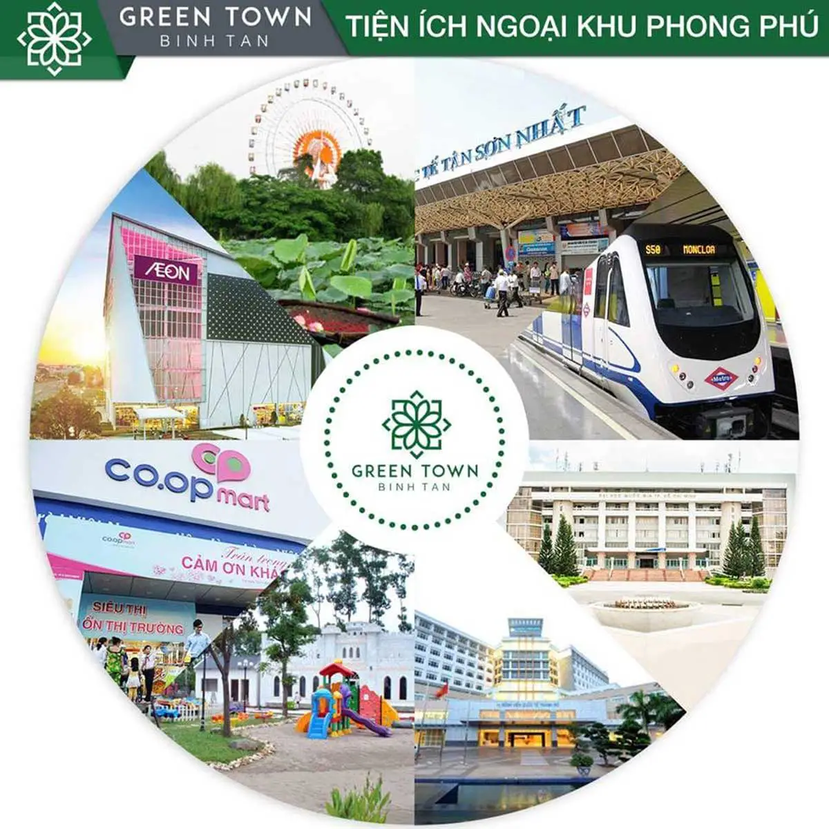 GREEN TOWN BÌNH TÂN 4 Tiện ích ngoại khu Dự án Căn hộ Green Town Bình Tân