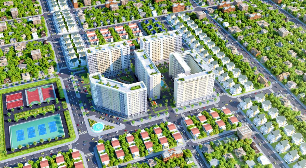 Phối cảnh Dự án Căn hộ Green Town Bình Tân