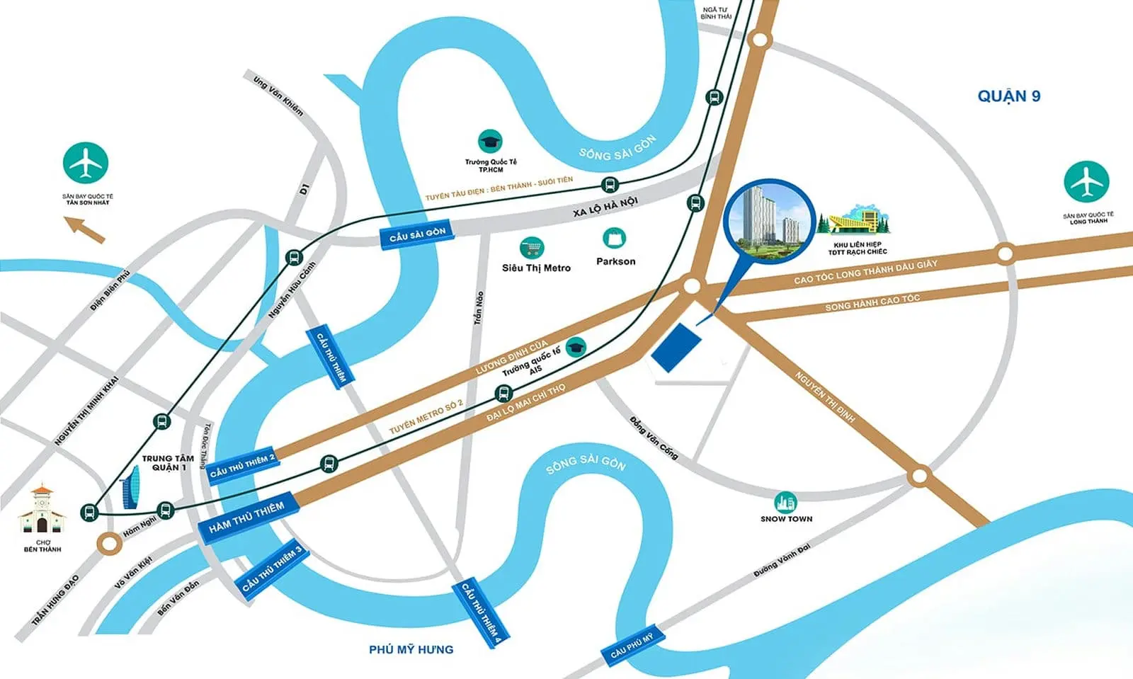 Green Diamond Mai Chí Thọ Quận 2 2 Vị trí Dự án Green Diamond Mai Chí Thọ Quận 2