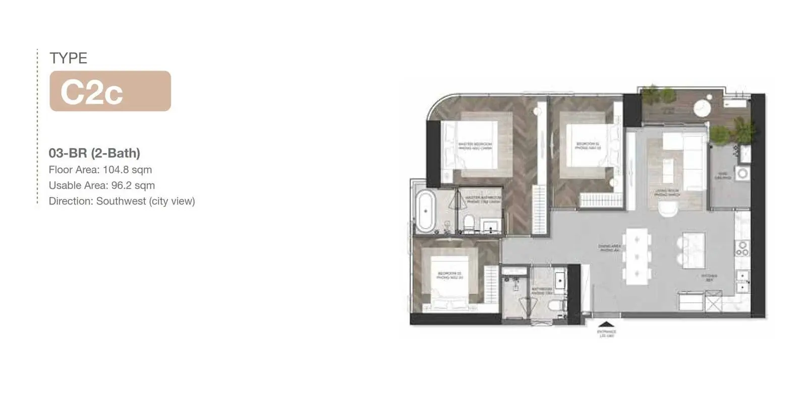 Eaton Park 15 Thiết kế Căn hộ 3PN Gamuda Land Mai Chí Thọ Thủ Đức