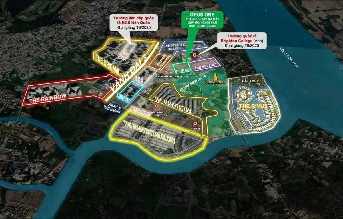 The Opus One 2 Vị trí Dự án Căn hộ The Opus One Vinhomes Grand Park