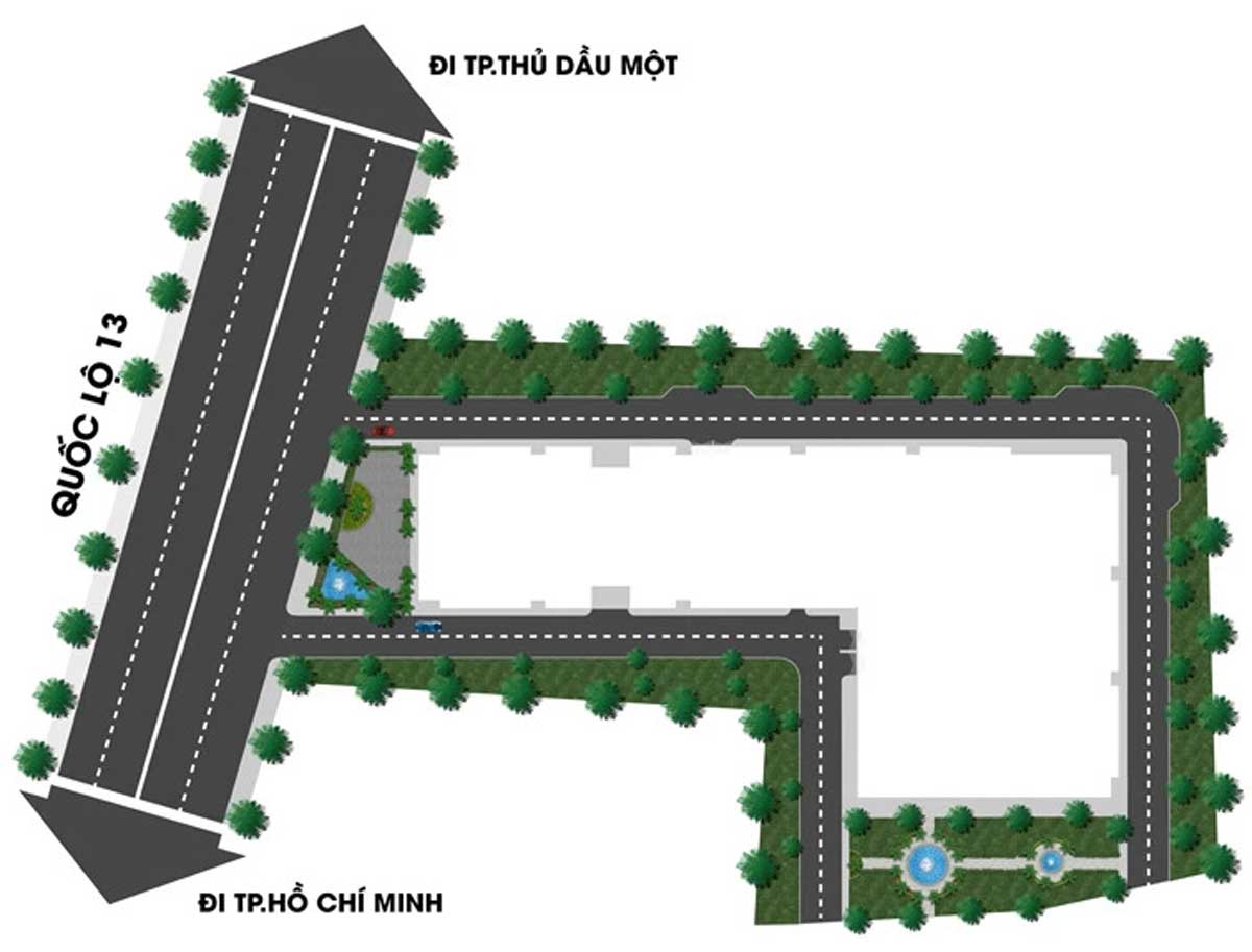 Mặt bằng Tổng thể Dự án Căn hộ Hiệp Thành Tower Thuận An Bình Dương